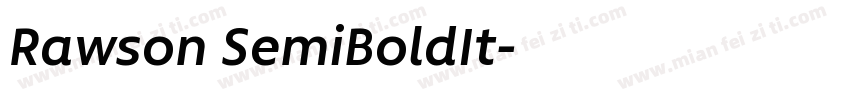 Rawson SemiBoldIt字体转换